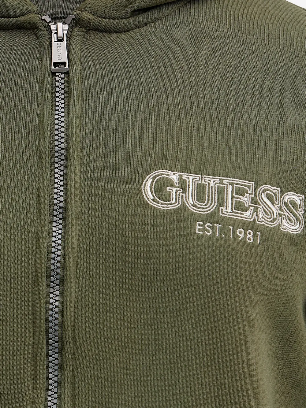 GUESS USA Hoodie met rits Groen