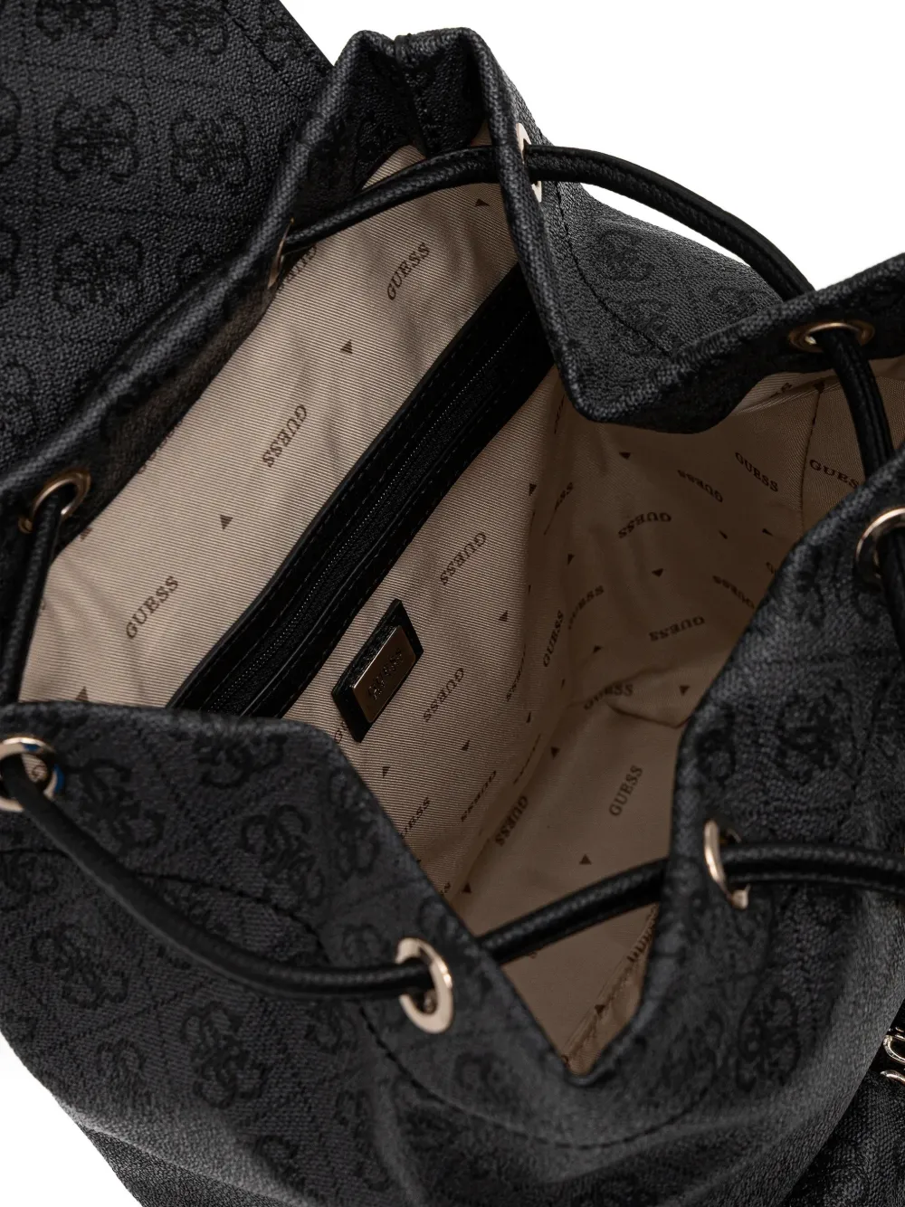 GUESS USA Manhattan rugzak met monogram-print Zwart