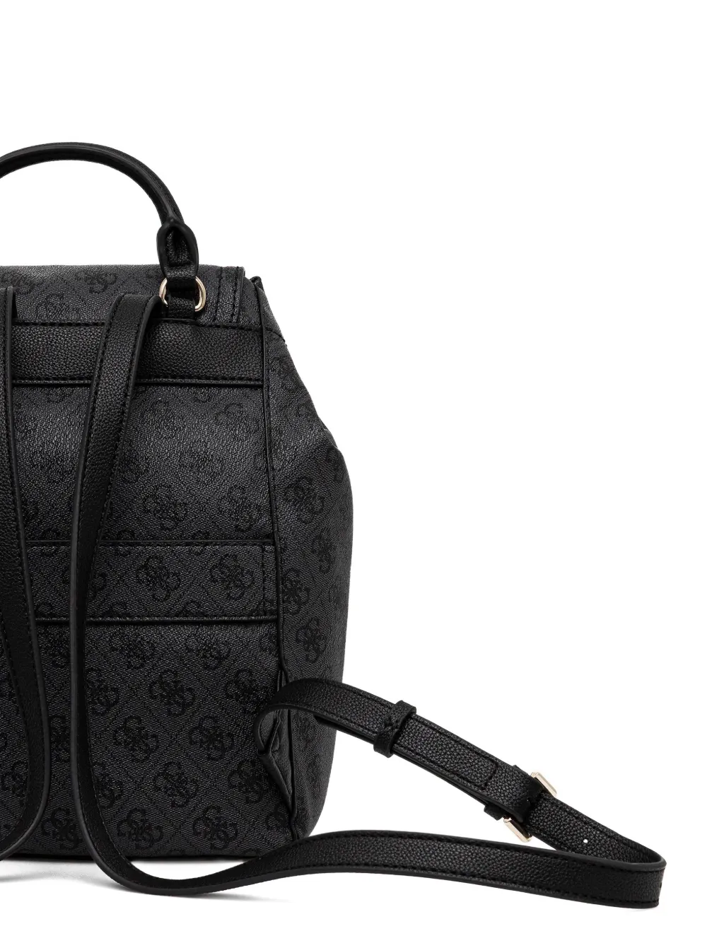  Guess Usa Manhattan Monogram-pattern Backpack - Black 
