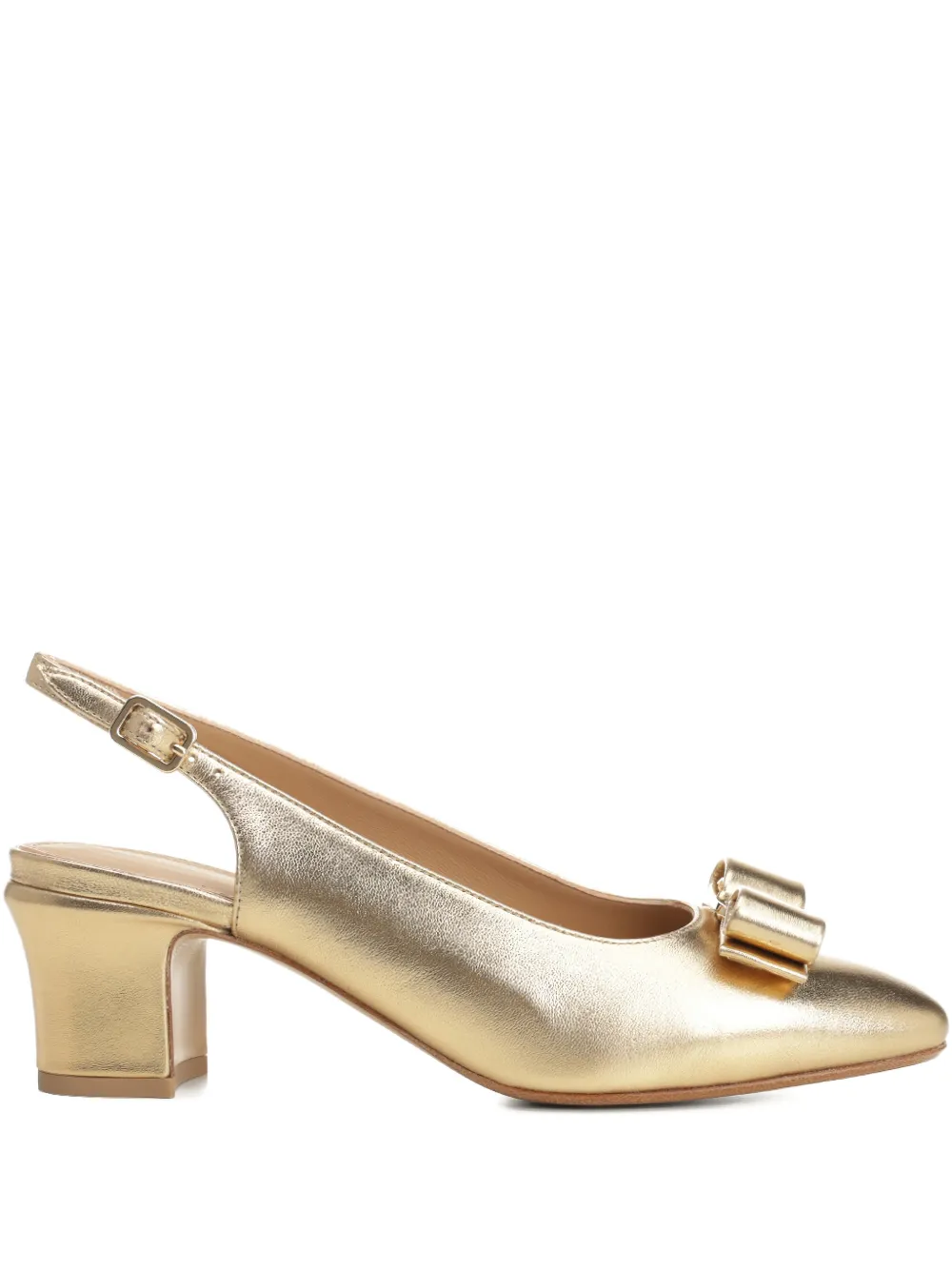 Ferragamo Vara slingback pumps Goud