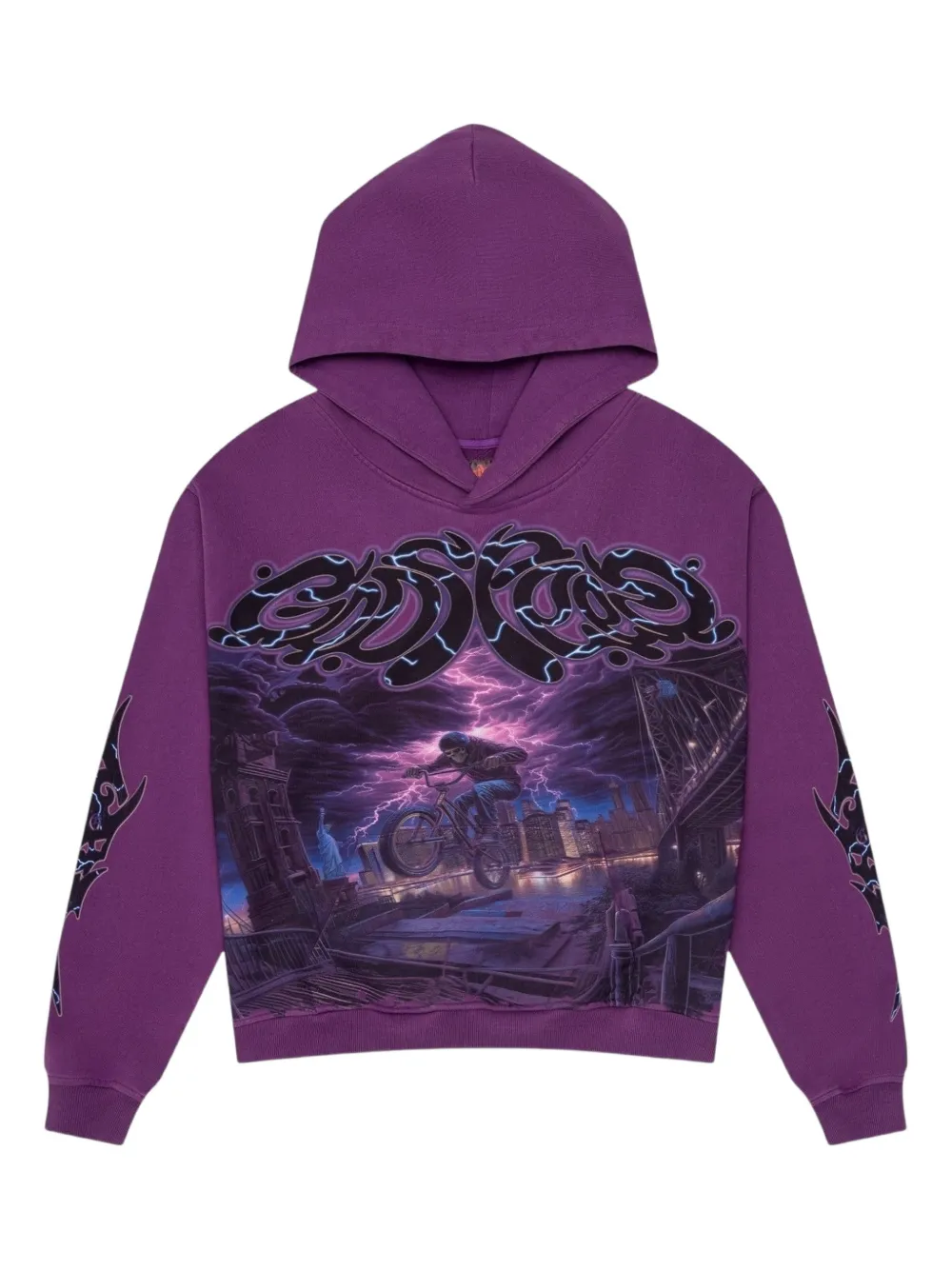 GODSPEED B.M.X. printed hoodie | Purple | Image 1