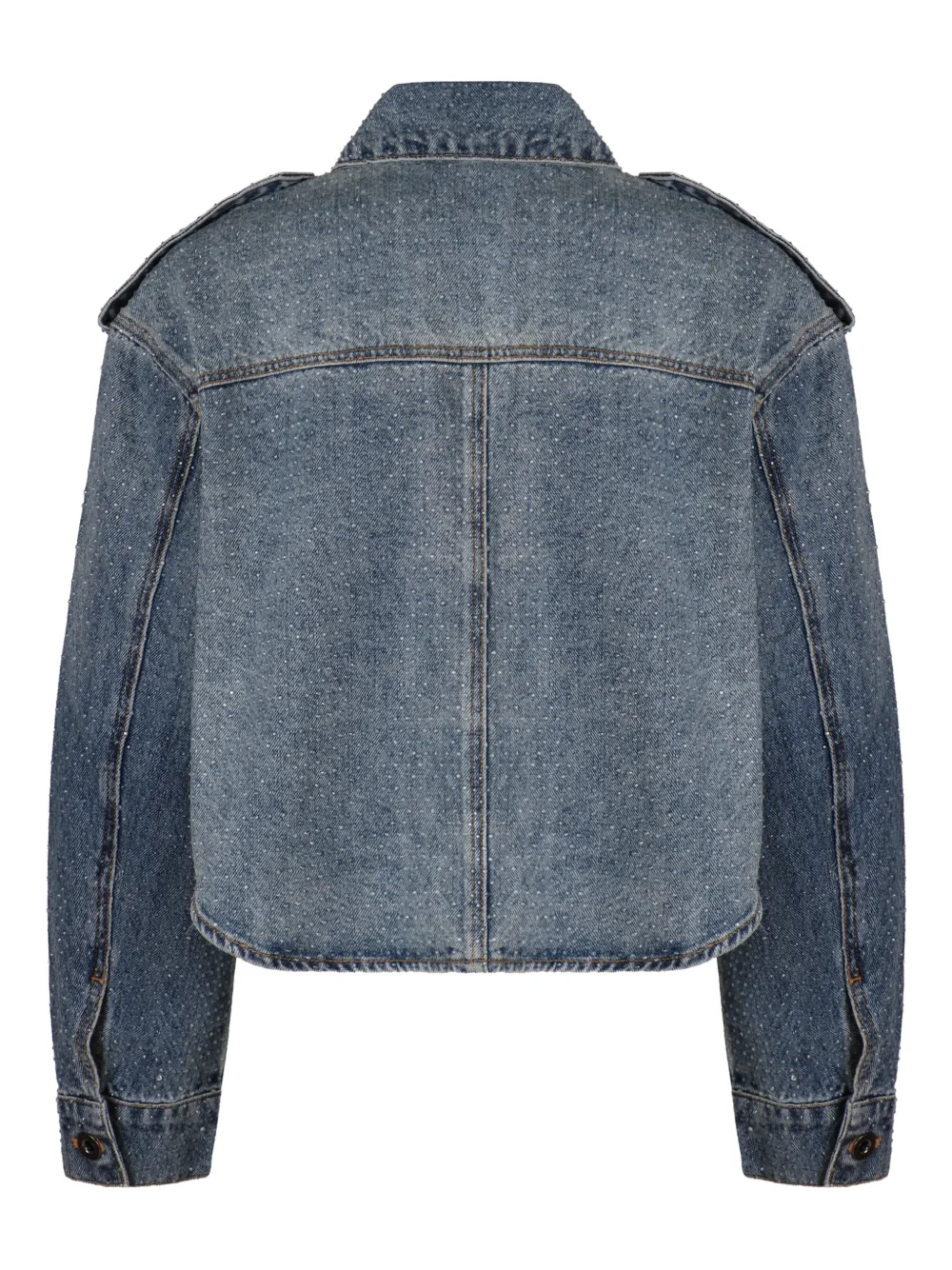Self-Portrait studded cropped jacket | Chamarras de mezclilla | Image 2