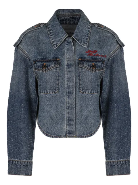 Self-Portrait studded cropped jacket
