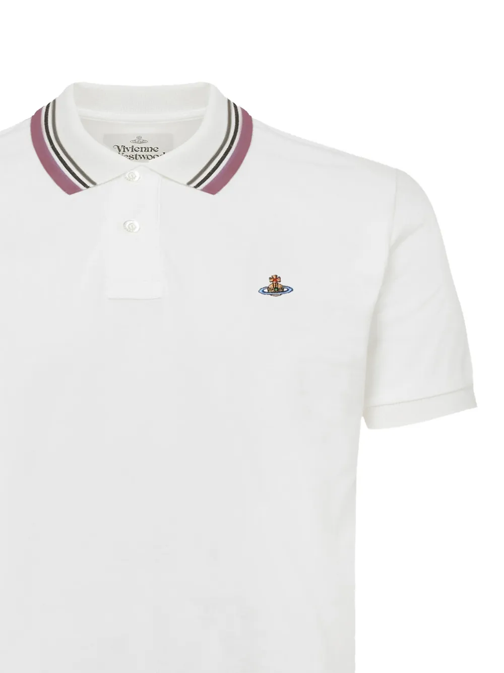 Vivienne Westwood Poloshirt met gestreepte kraag Wit