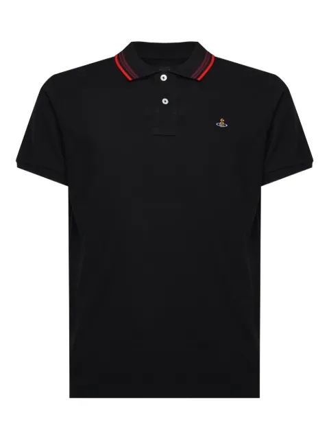 Vivienne Westwood striped-collar polo shirt