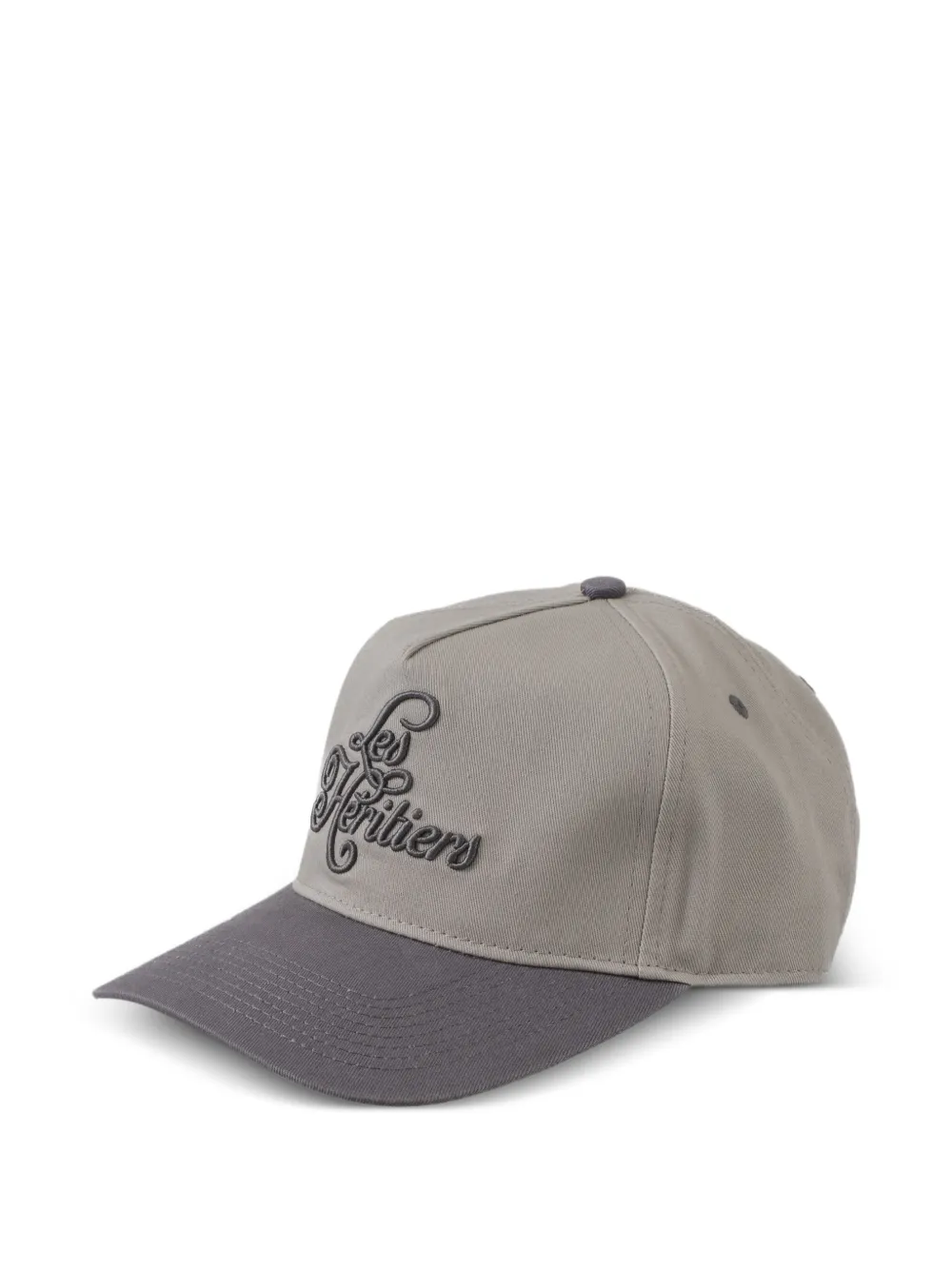  Les Héritiers Embroidered Signature Cap - Grey 