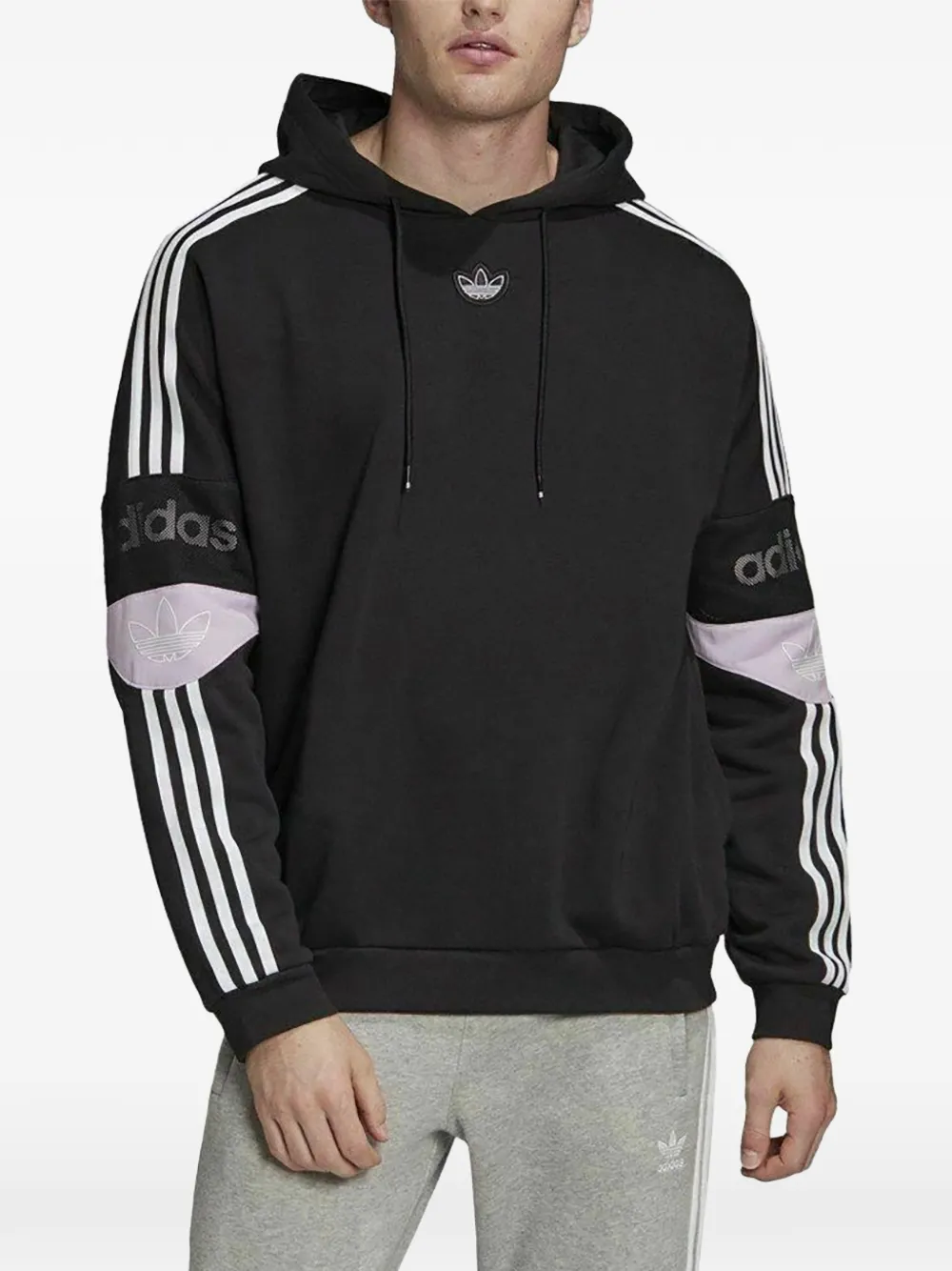 adidas Felpa con cappuccio e logo - Nero