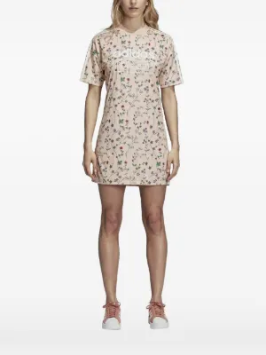 adidas tie dye t shirt dress Adidas Originals Trefoil Tee Dress Summer Dress Tie Dye Batik Pink Navy
