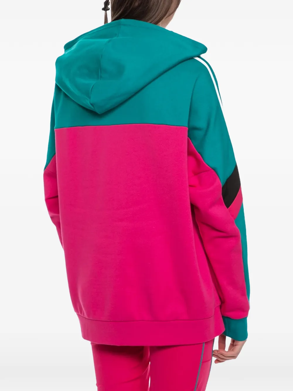  Adidas Boyfriend Colourblock Hoodie - Pink 