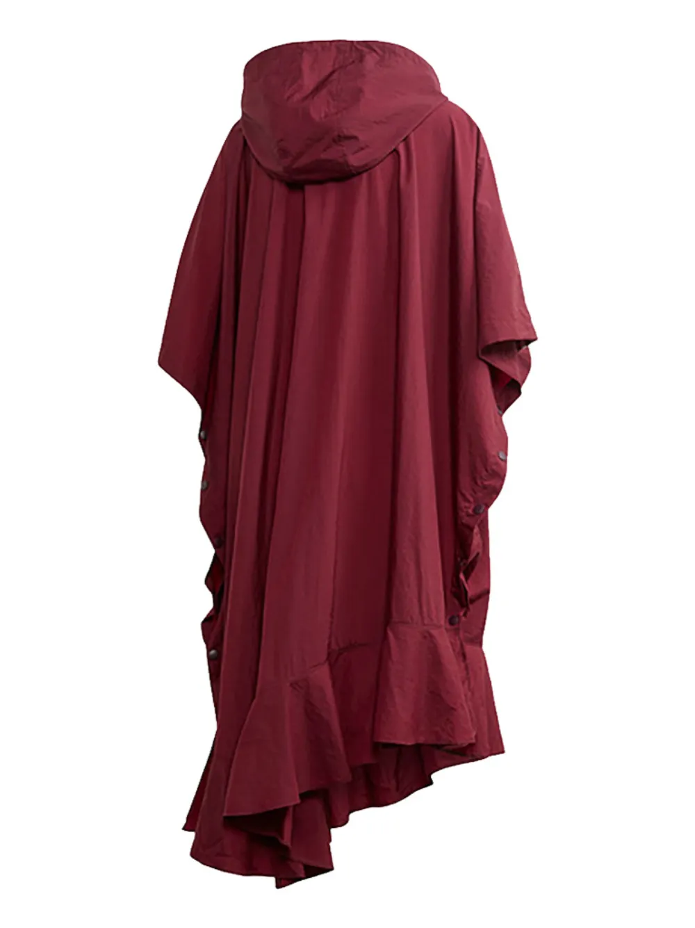 adidas Poncho met capuchon en ruches Rood