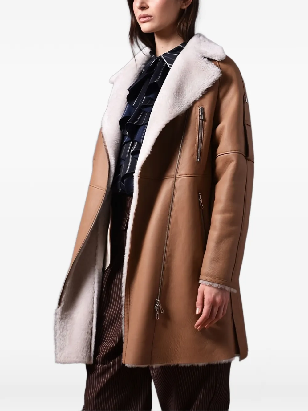 Poche Paris Jakna zip-fastening jacket - Braun