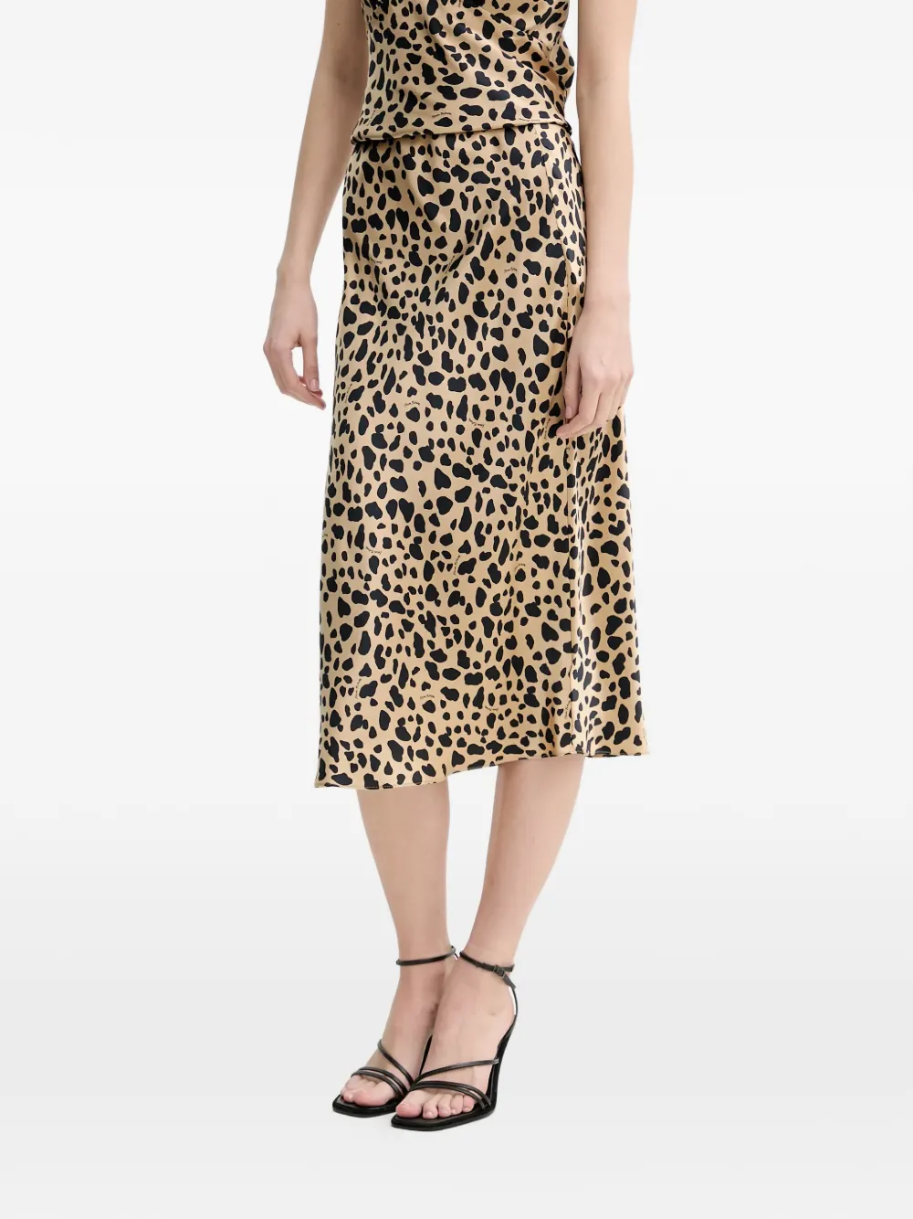 FROM FUTURE animal print midi skirt - Toni neutri