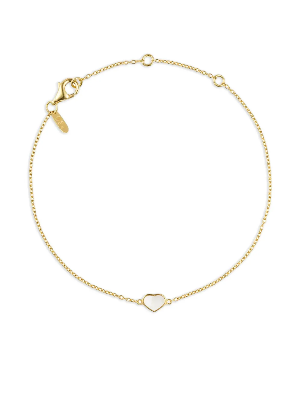 Design letters heart-charm bracelet - Oro