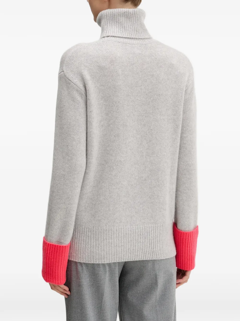  From Future Roll-neck Ribbed Sweater - Grey 