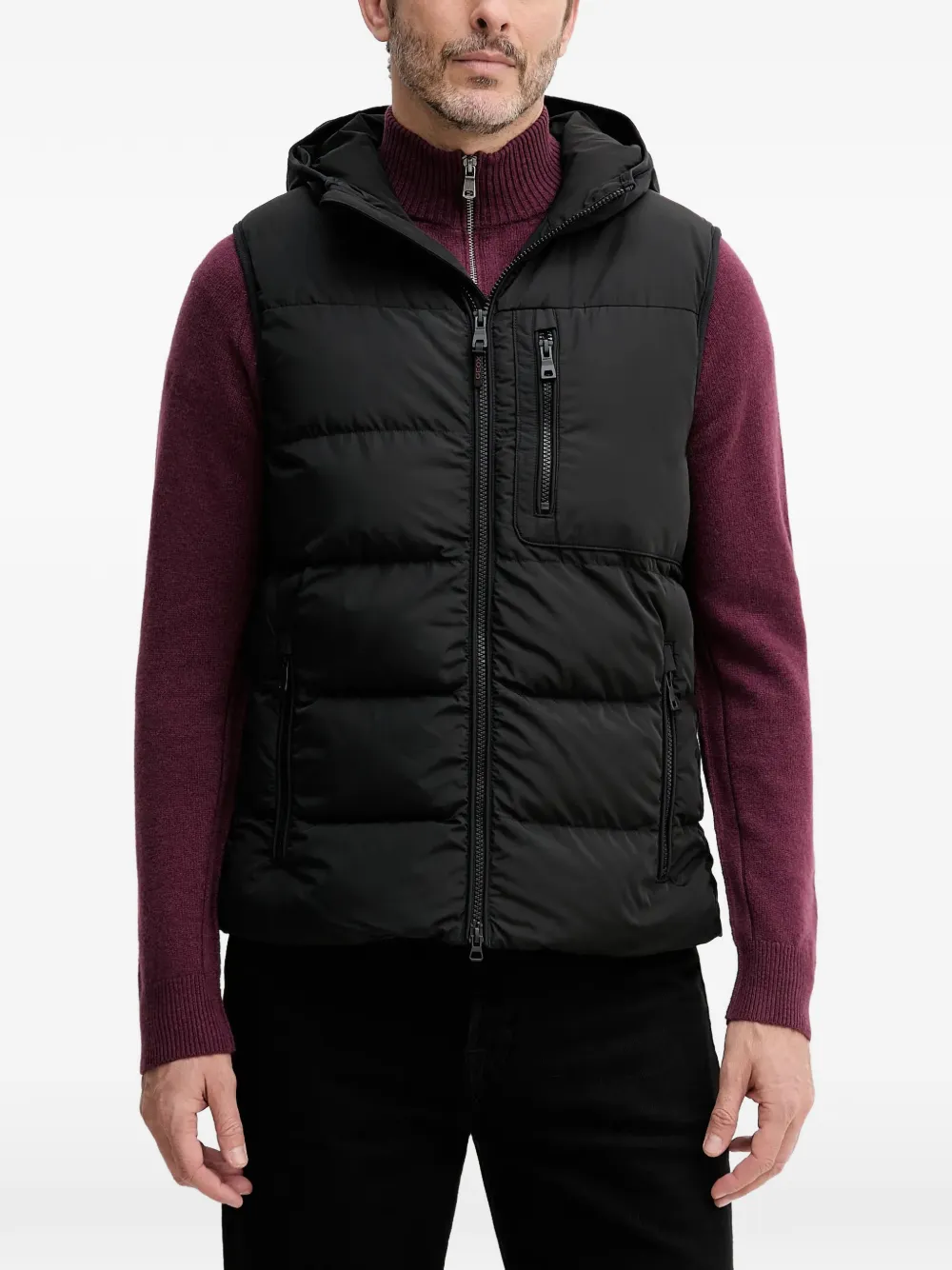 Geox hooded gilet | Black | Image 1