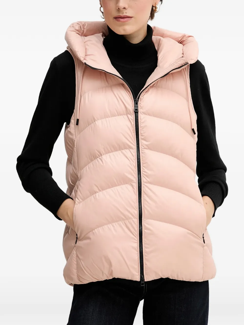 Geox hooded quilted gilet - Rosa