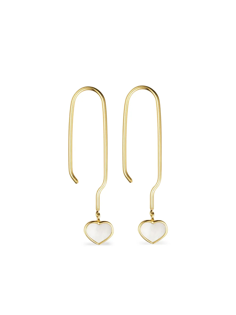 Design letters heart-drop earrings - Oro