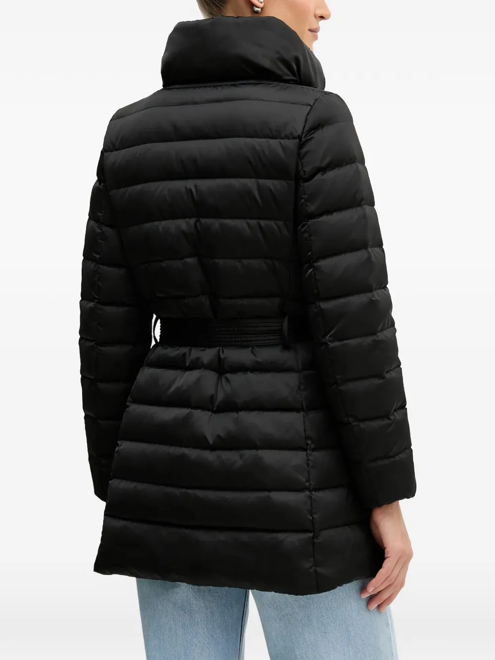  Geox Bettanie Belted Padded Coat - Black 