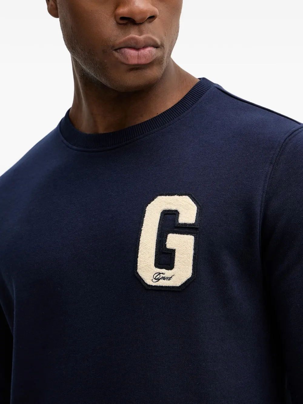Gant Sweater met logo Blauw