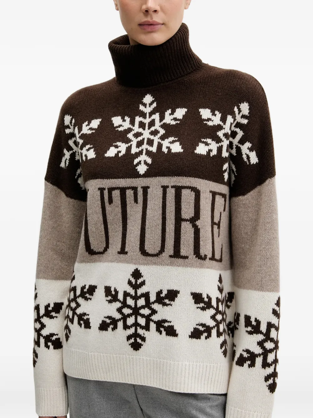 Snowflake Roll-Neck Sweater