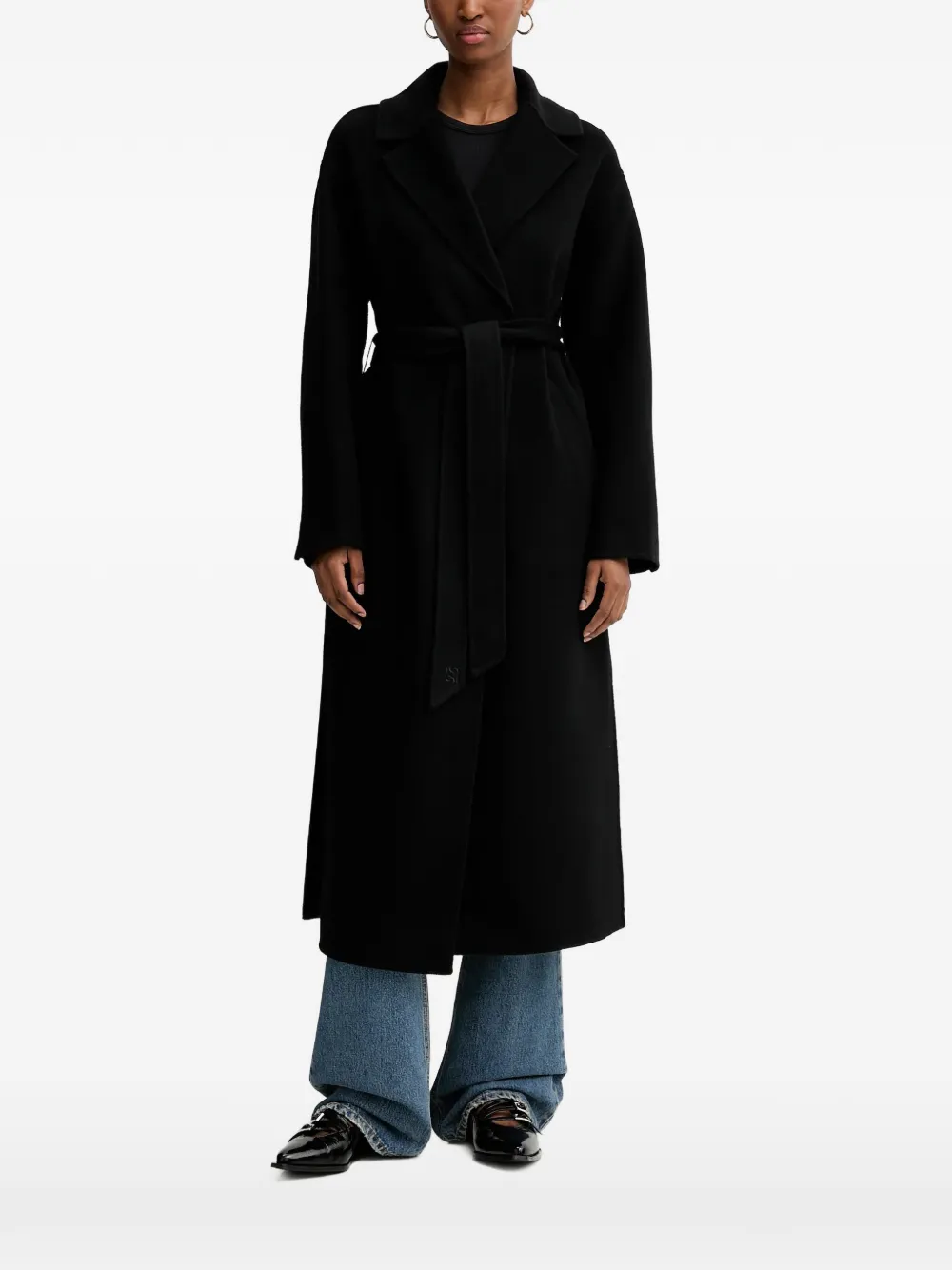 FROM FUTURE belted coat - Nero