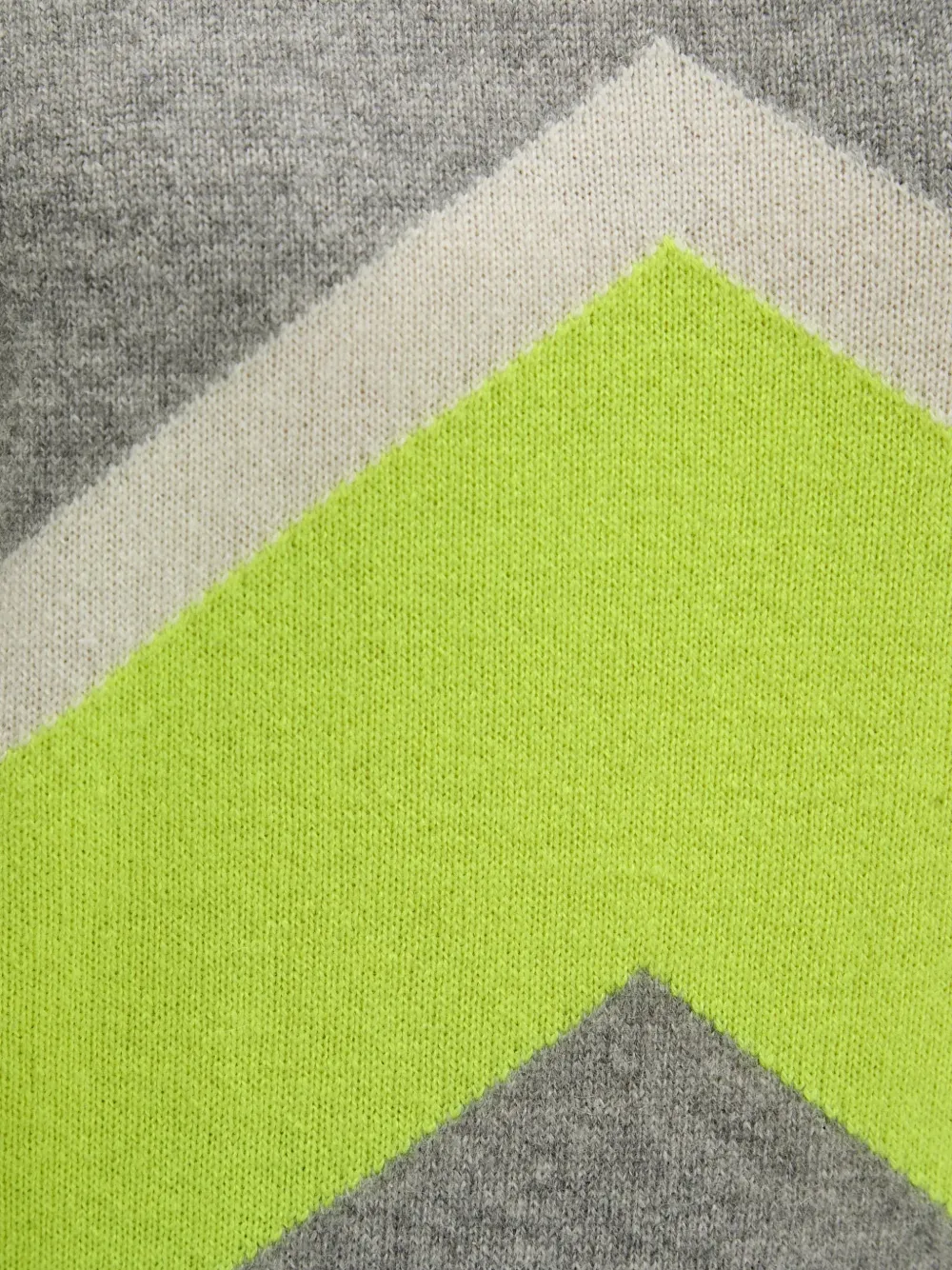 Chevron-Pattern Roll-Neck Sweater