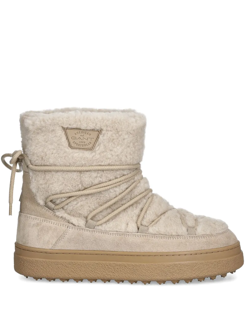 Gant lace-up shearling boots - Toni neutri