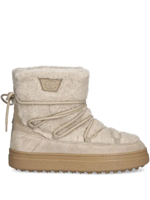 Gant lace-up shearling boots