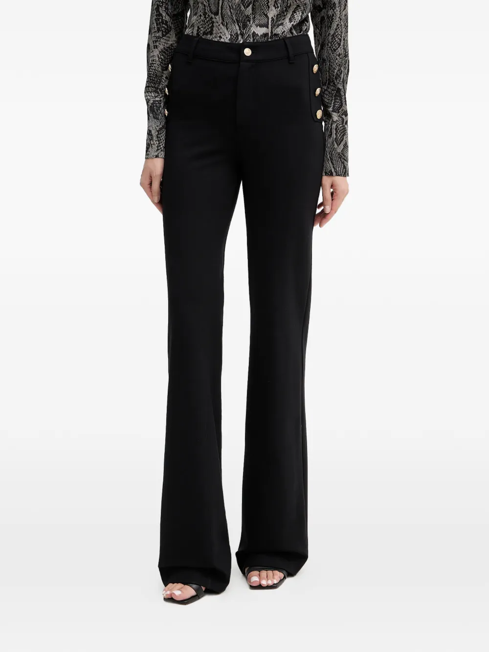 GUESS USA button-embellished trousers - Nero