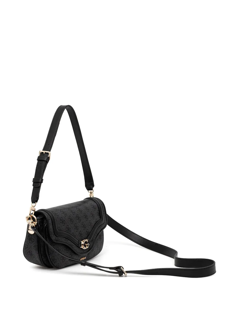 GUESS USA Dea logo-pattern shoulder bag - Zwart