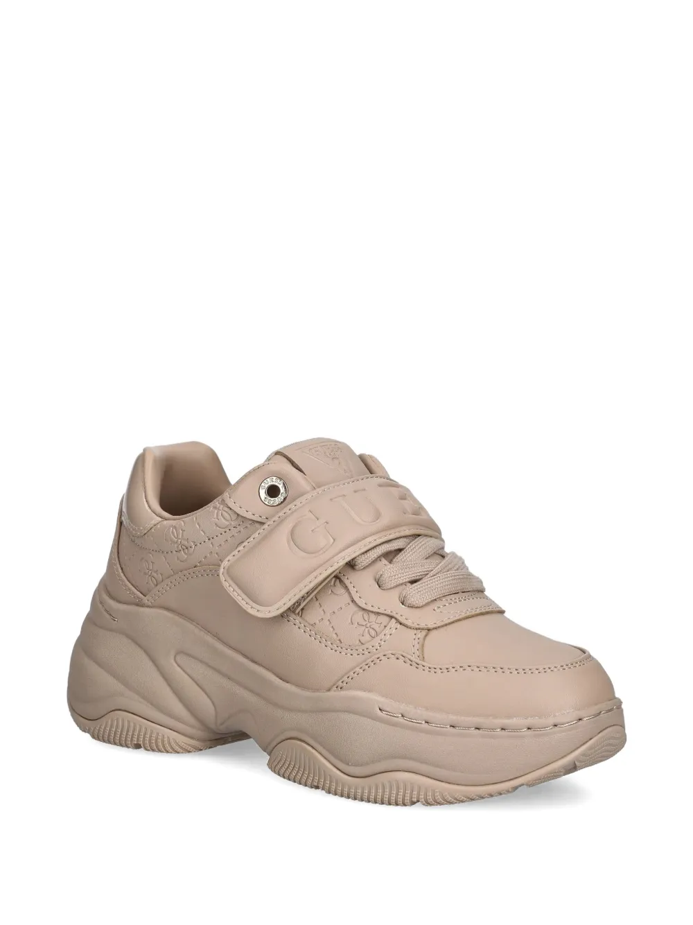 GUESS USA Helinn embossed strap sneakers - Beige
