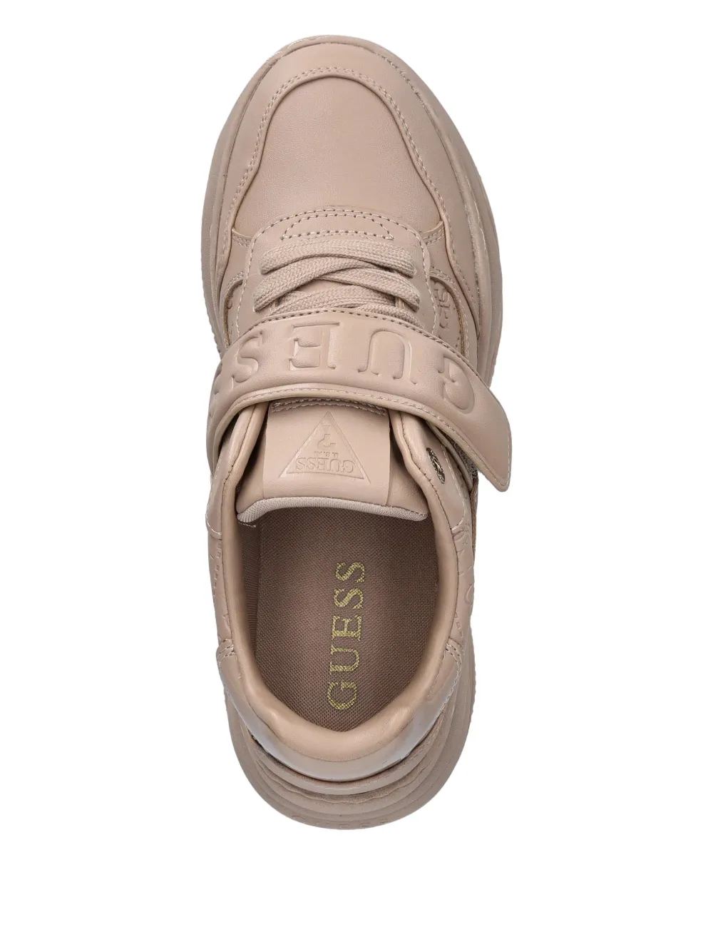 GUESS USA Helinn sneakers met bandje met reliëf Beige