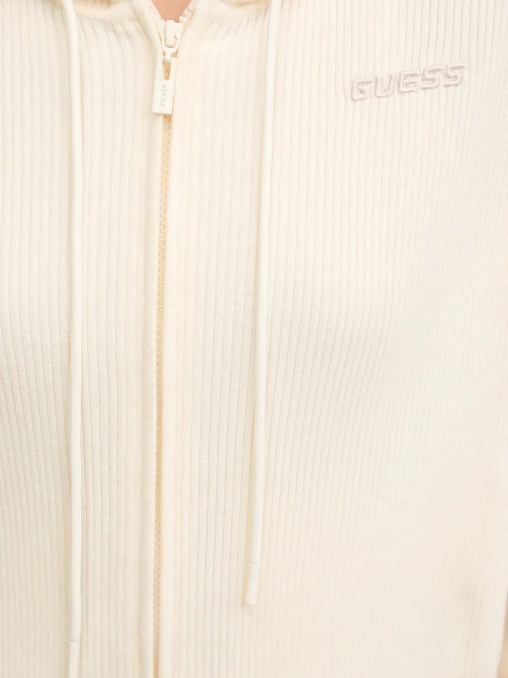 GUESS USA Hoodie met geborduurd logo Beige