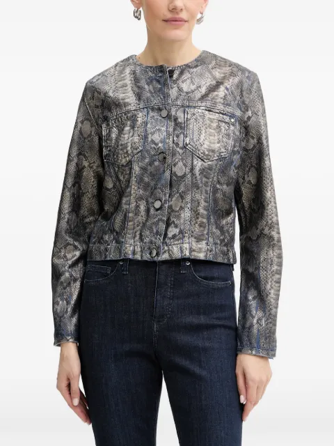 GUESS USA snake-print buttoned jacket