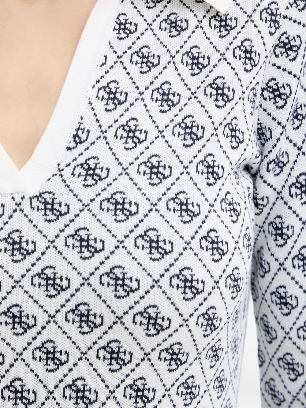 Guess Usa Monogram V-neck Mini Dress In Multi