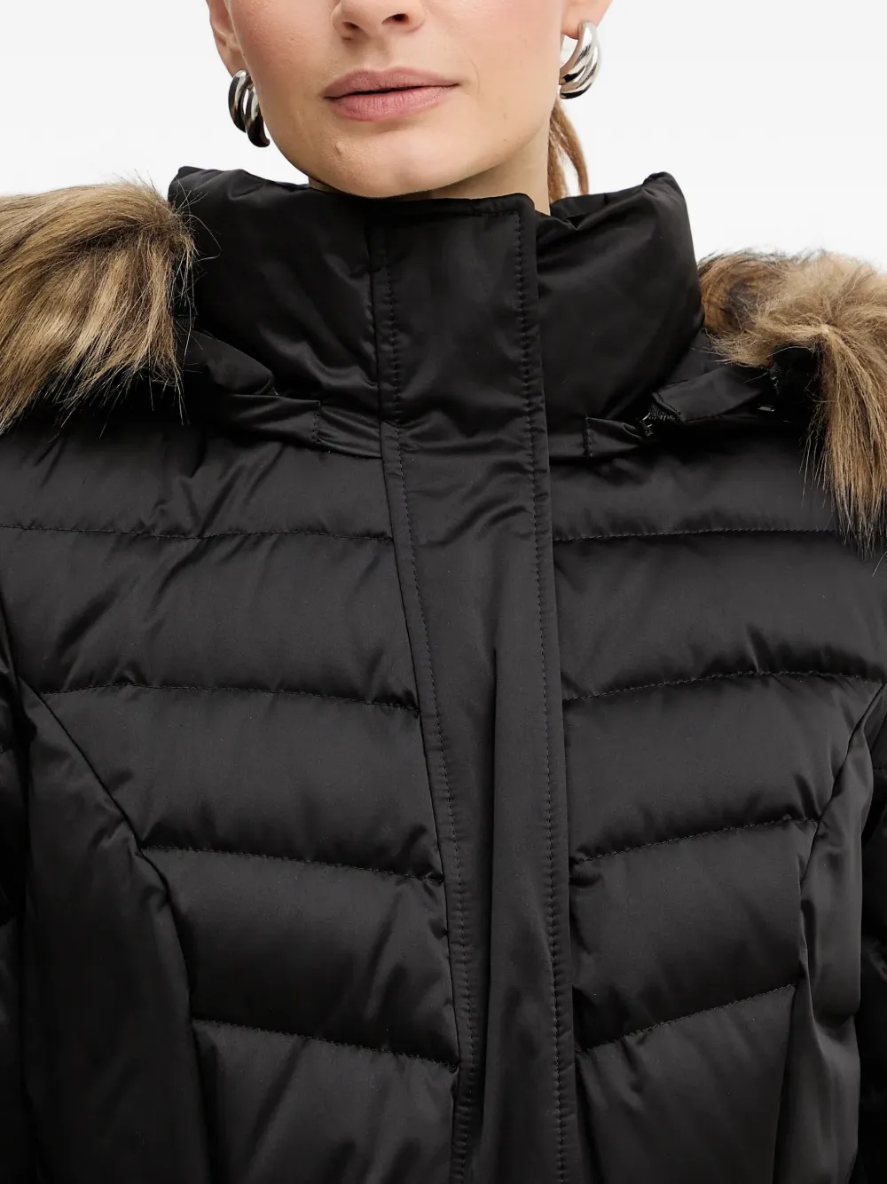 GUESS USA Mantel met ceintuur Zwart