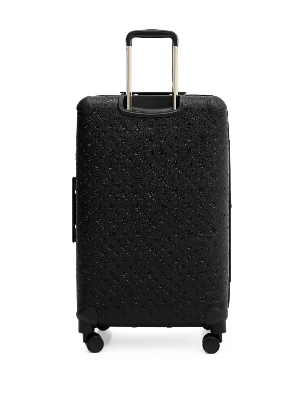 C*g様 新品 GUESS キャリーケース 黒 ロゴ柄 24時間以内発送！ GUESS USA エンボスロゴ スーツケース | ブラック | FARFETCH JP