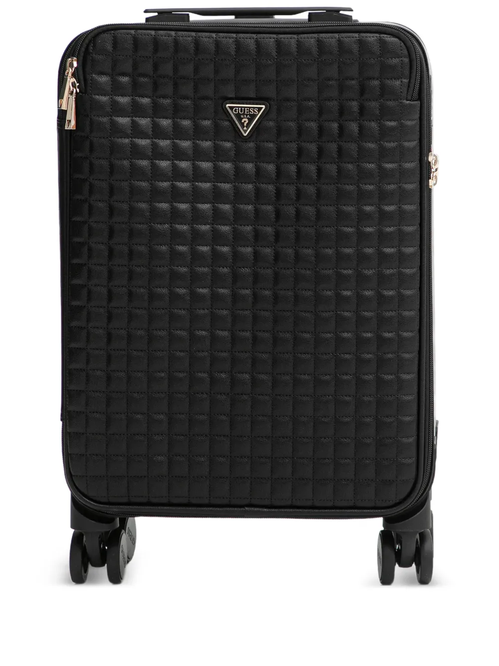 GUESS USA small Nadira quilted luggage bag - Nero