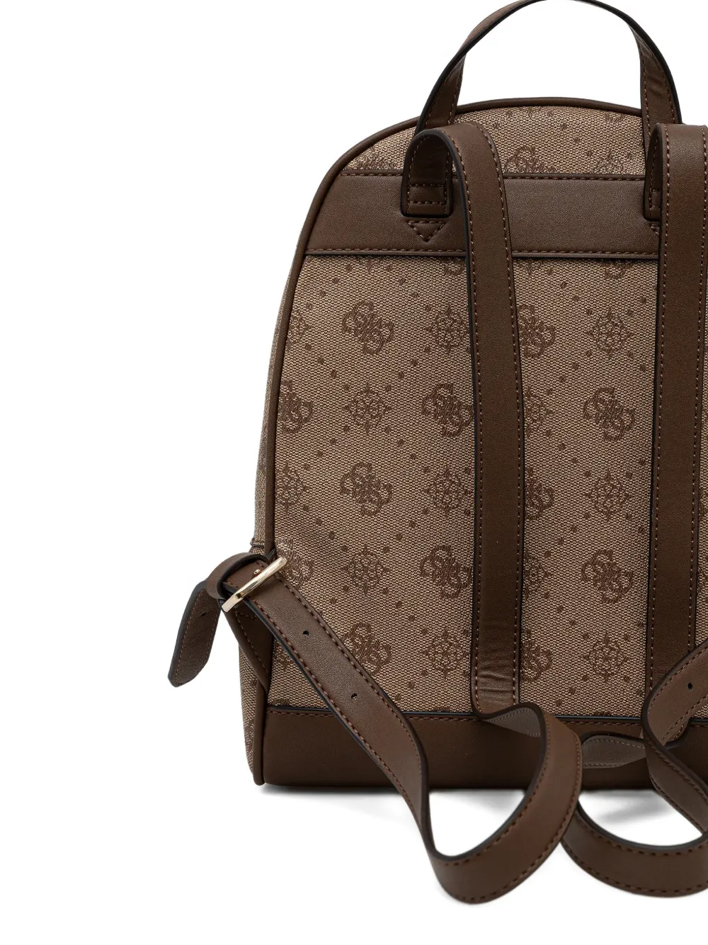  Guess Usa Monogram Zip Backpack - Brown 