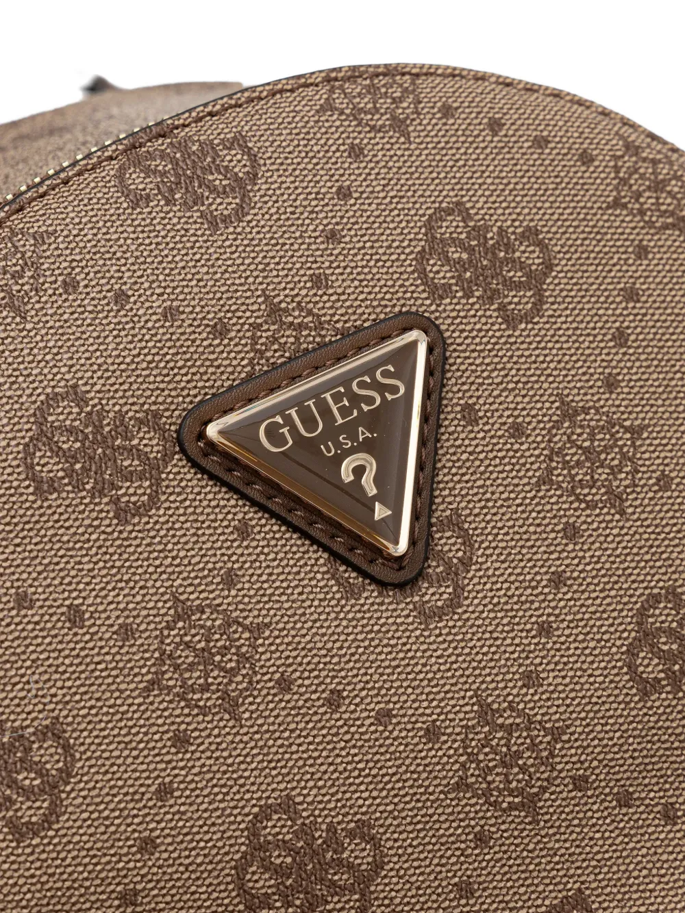 GUESS USA Rugzak met monogram en rits Bruin