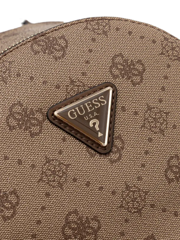 Sac à Dos Guess Monogrammé - Comme Neuf, Marron, Polyuréthane, Femme