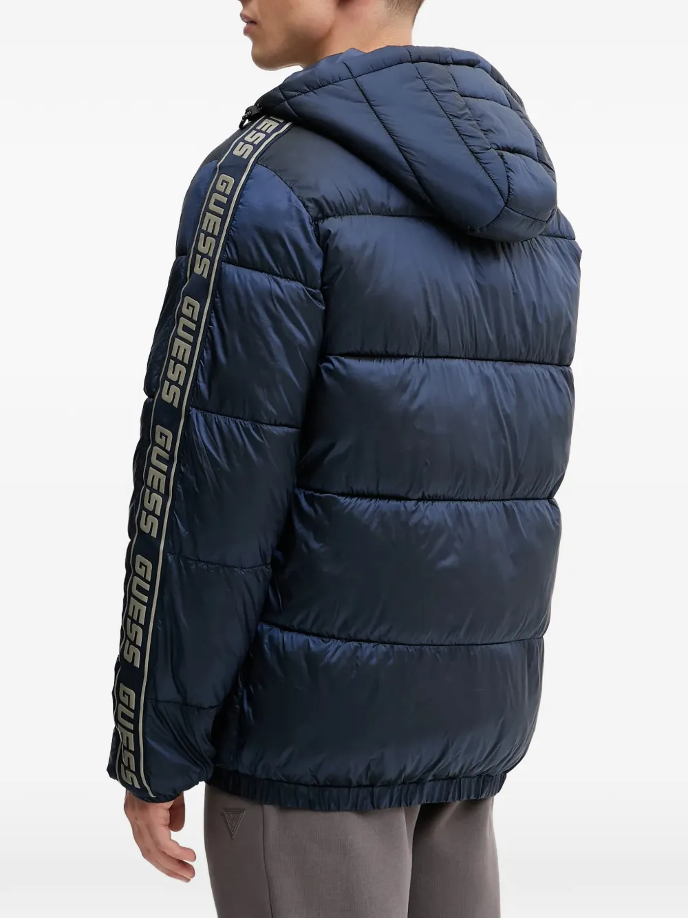 Guess Usa Hooded Puffer Jacket - Blue 