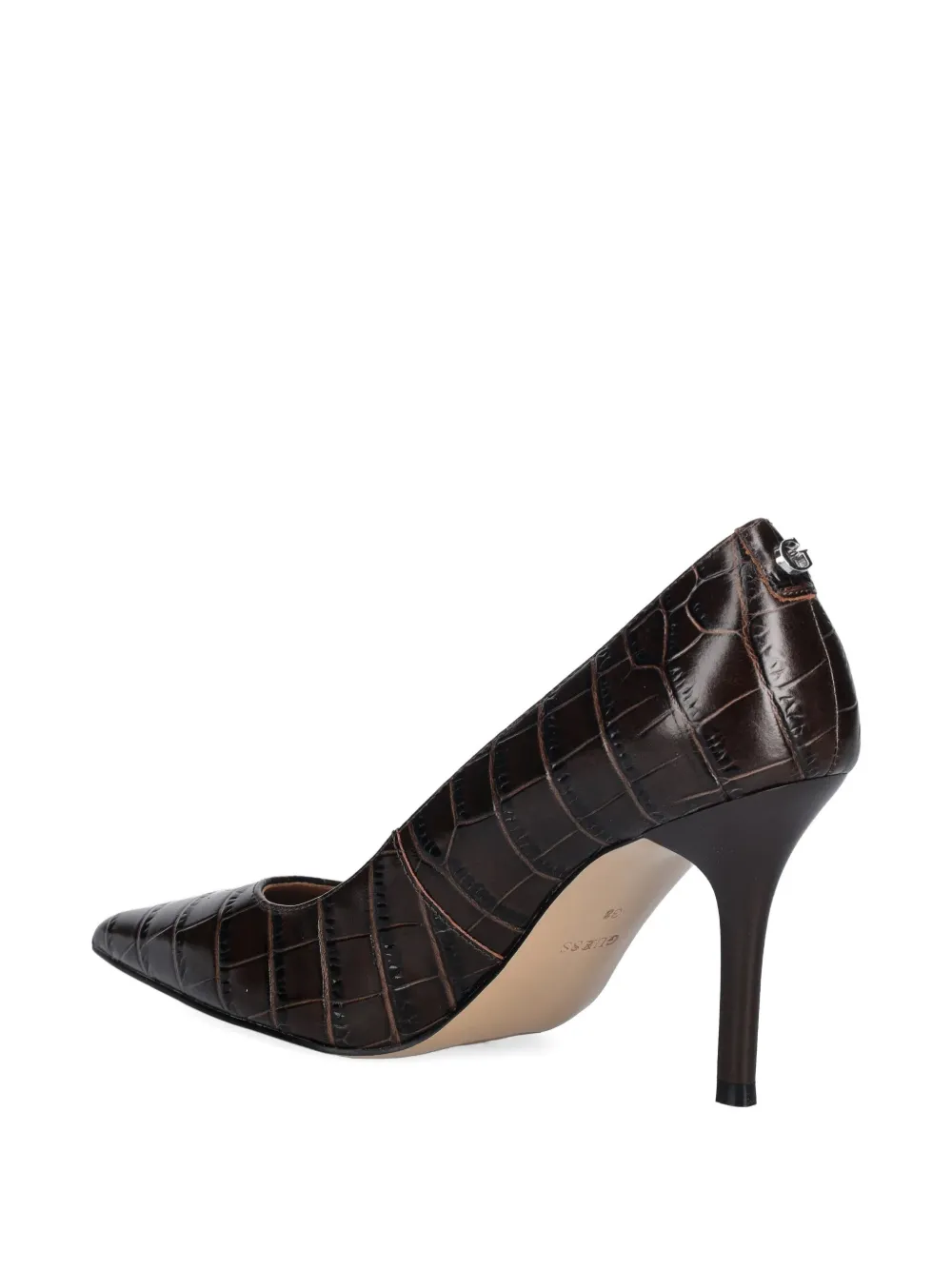 GUESS USA pointy crocodile pumps Bruin