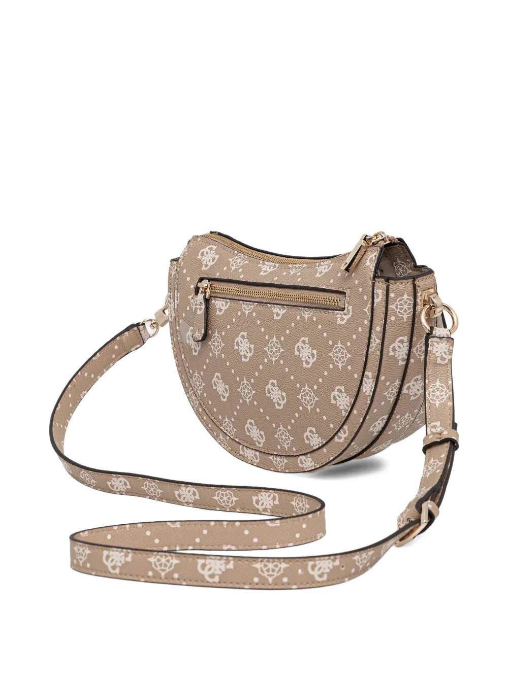  Guess Usa Monogram Pattern Cross Body Bag - Neutrals 