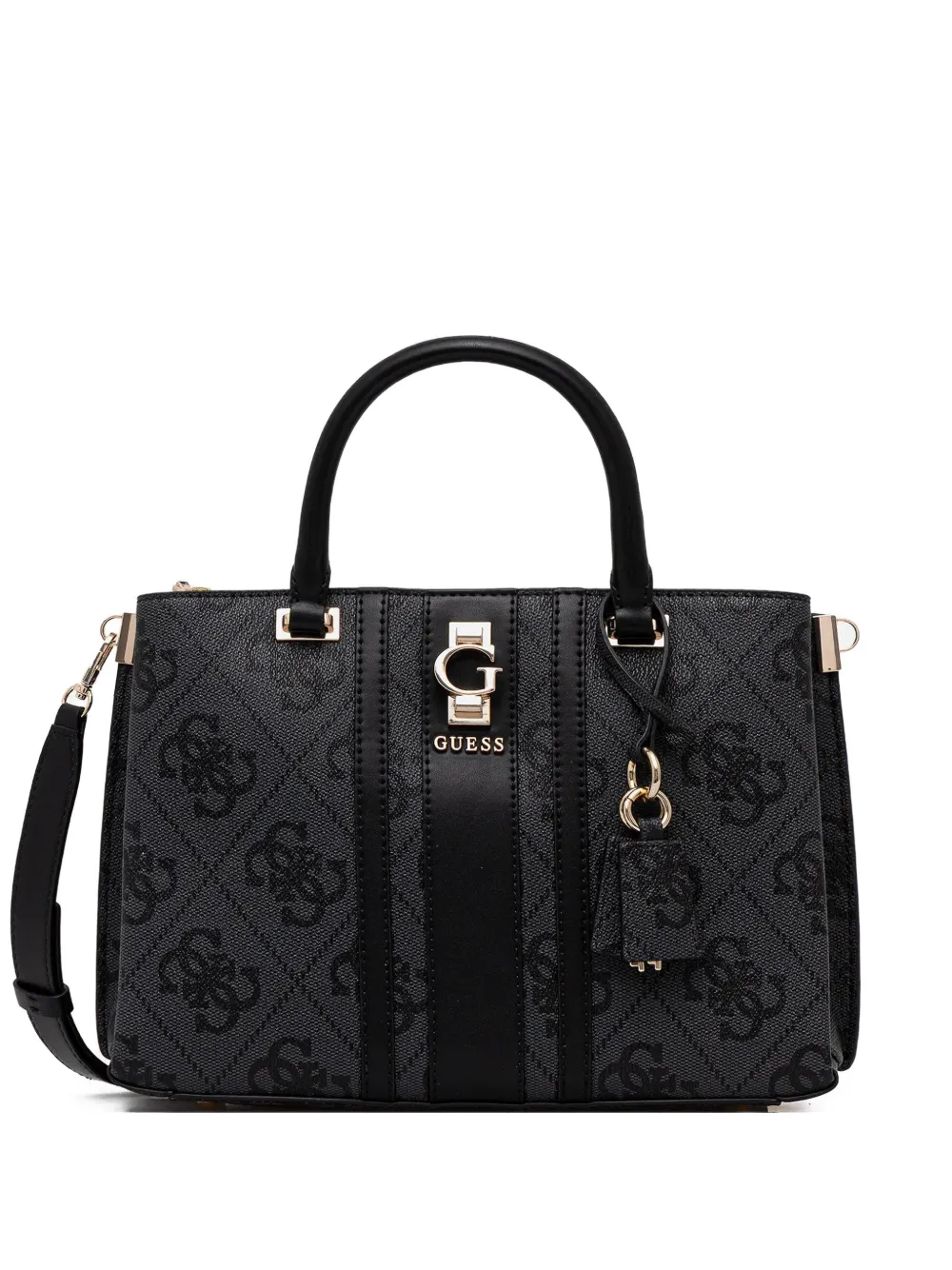 GUESS USA Erenia monogram top handle tote bag - Nero