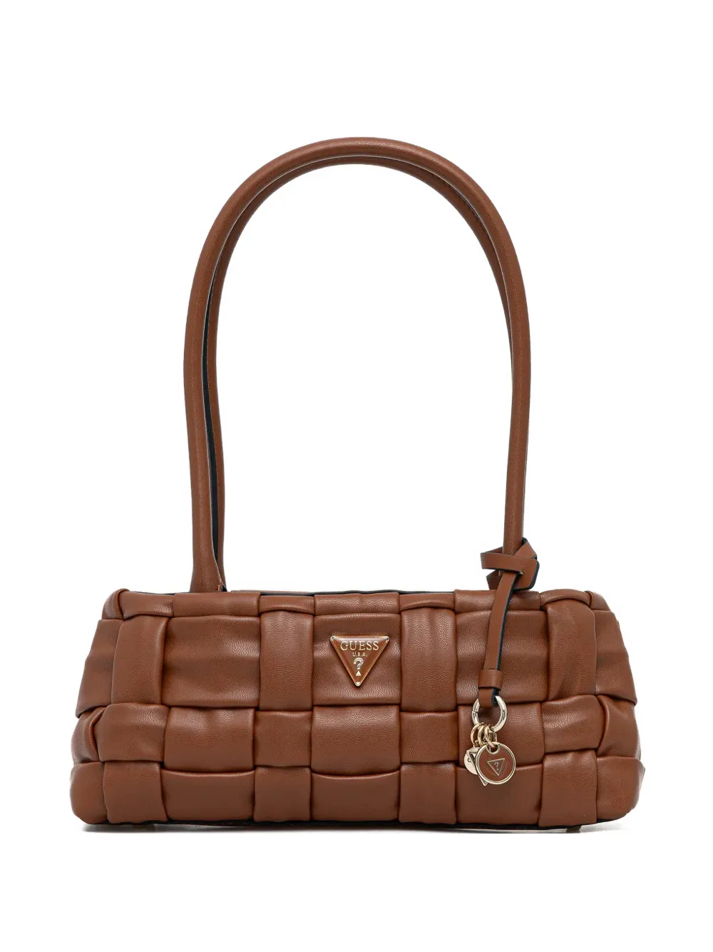 GUESS USA charm-detail shoulder bag - Brown