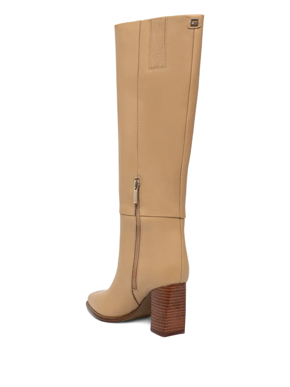 GUESS USA block heel boots Beige