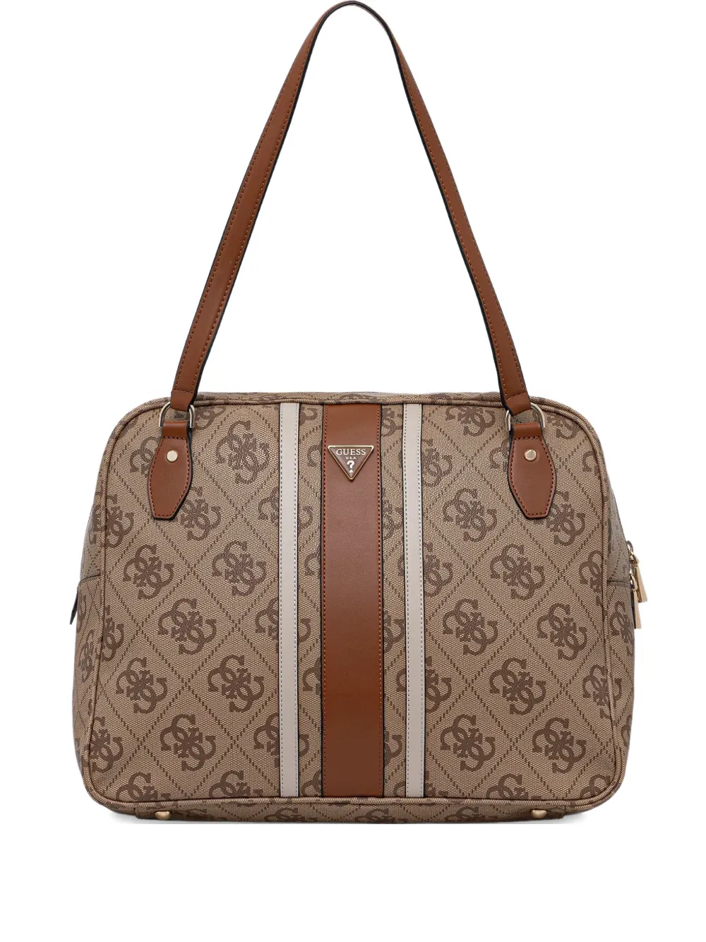 GUESS USA monogram-pattern laptop bag - Toni neutri