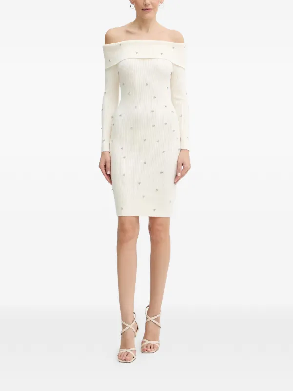 guess white off shoulder dress NWT GUESS Off the Shoulder Ruffle Cocktail