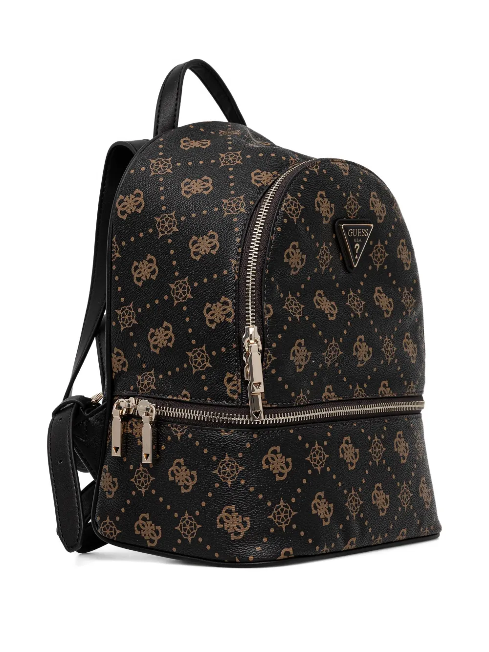 GUESS USA Silia 4G monogram zip backpack - Zwart